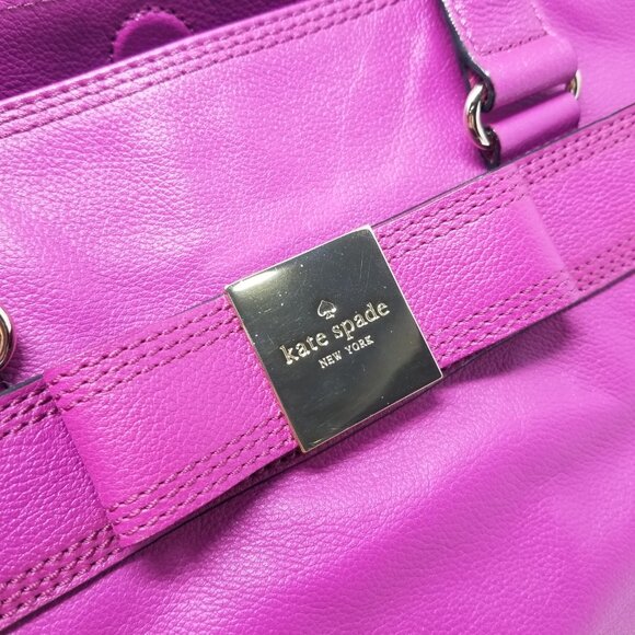 KATE SPADE Purple Bow Handbag with Removable Adjustable Strap Handbags Bags - Picture 9 of 16